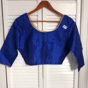 High quality front open 3/4th sleeve saree blouse